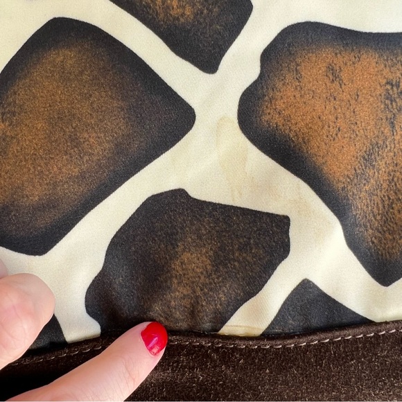 Dooney & Bourke Brown Giraffe Print Purse - Picture 7 of 12